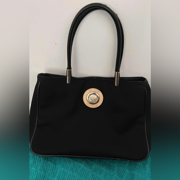 Vintage (1990s) Gianni Versace Medusa Head Cloth Hand Bag - Picture 2 of 9